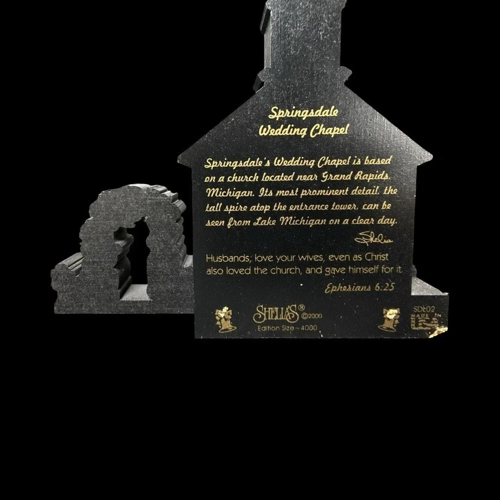 Springsdale Wedding Chapel Grand Rapids, MI Shelia's Collectibles 2000 With Box